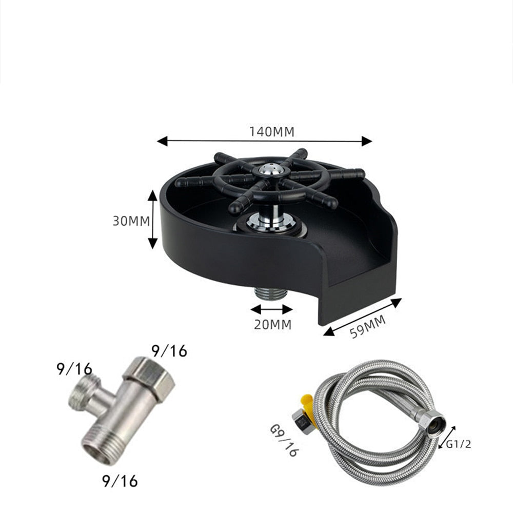 Rinser Cup Washer Coffee Cup Cleaning Tool Bar Faucet Washing Pressure Spray Kitchen Sink Automatic Cleaning Accessories