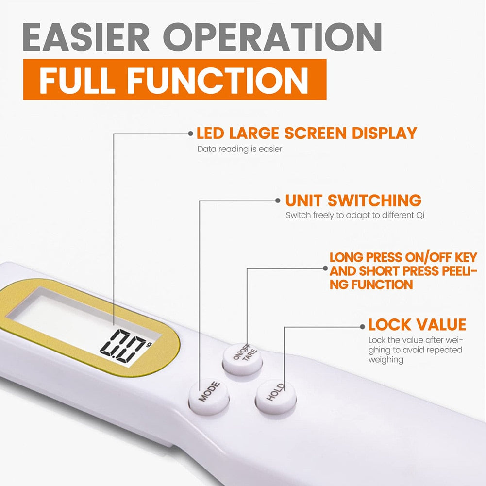 LCD Digital Kitchen Scale spoon